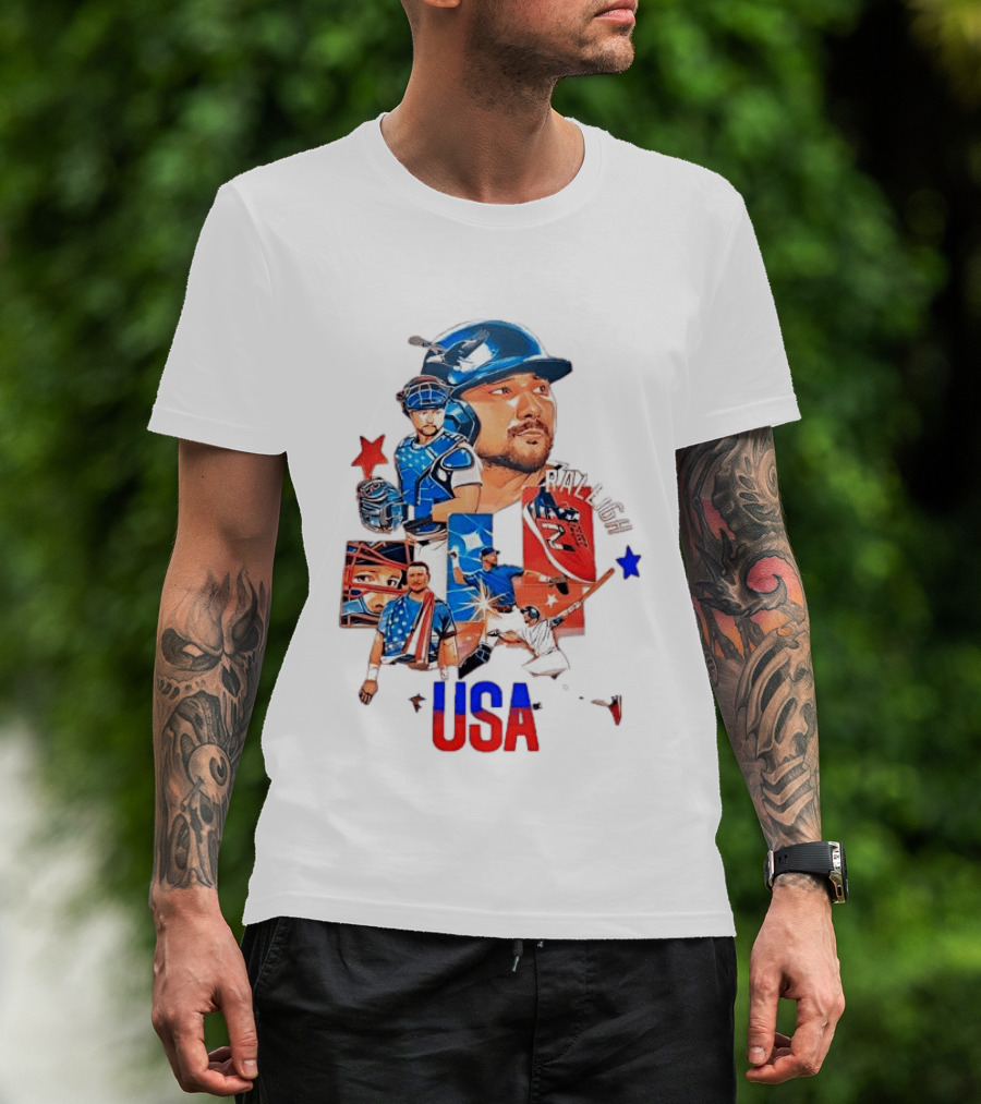 Cal Raleigh USA Baseball Tokyo Collage T-Shirt