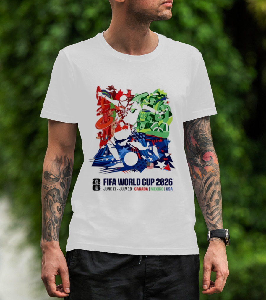 FIFA World Cup 2026 June 11 July 19 Canada Mexico USA T-Shirt