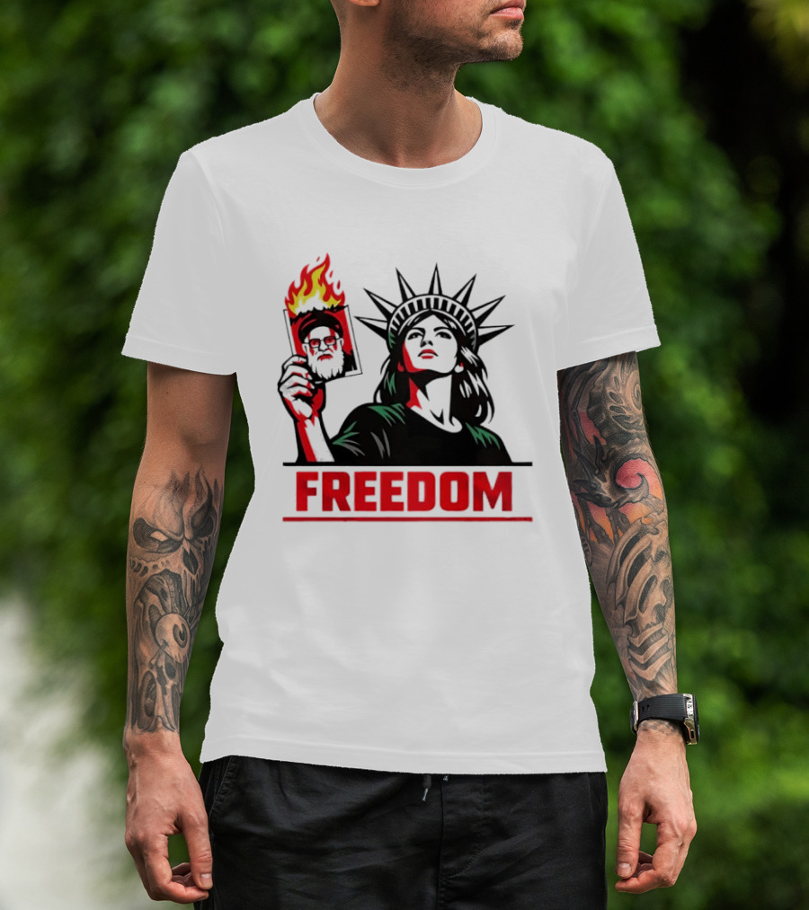 Statue Of Liberty Freedom Flame Sarcastic Political T-Shirt