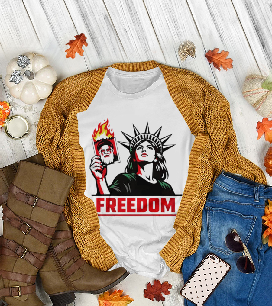 Statue of Liberty Freedom Flame Sarcastic Political T-Shirt