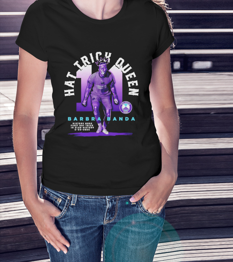 Barbra Banda Orlando Pride Hat Trick Queen Historic Goals Record Breaker 8 25 2023 T-Shirt