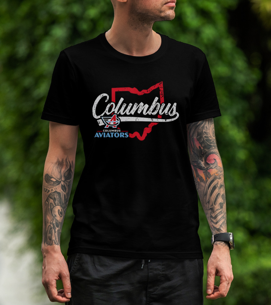 Columbus Aviators Ohio State Map '26 T-Shirt