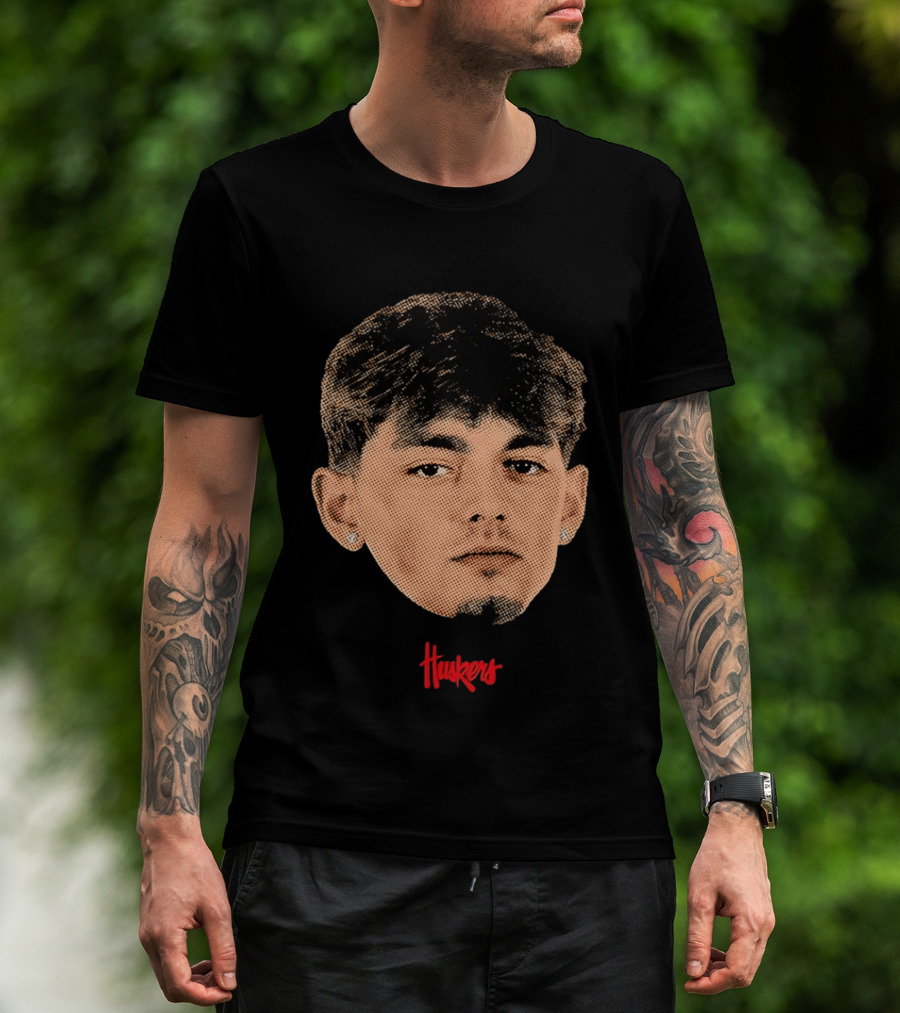 Connor Essegian Huskers Big Head Nebraska Cornhuskers T-Shirt
