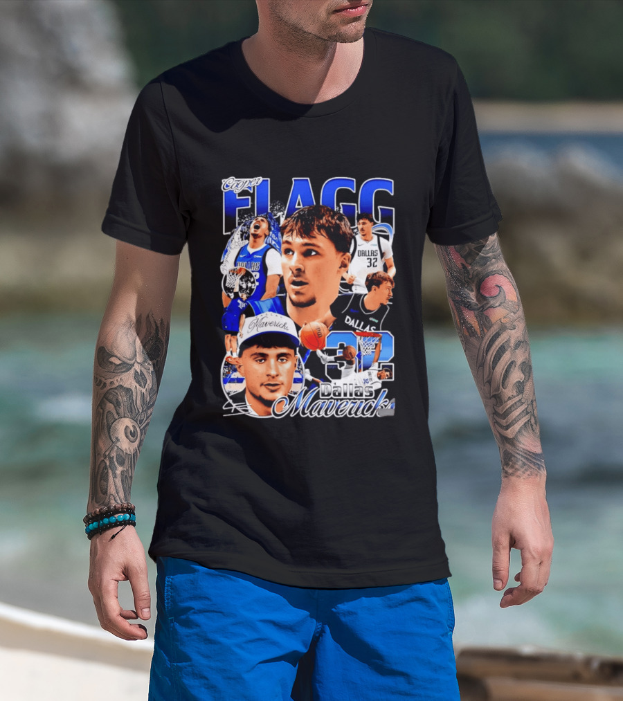 Cooper Flagg Dallas Mavericks 32 Basketball Star T-Shirt
