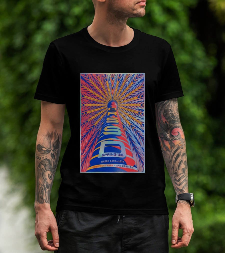 CRSSD Spring 2026 Waterfront Park San Diego March 14 15 Clara Cone Club Agua DJ Seinfeld Elkka T-Shirt