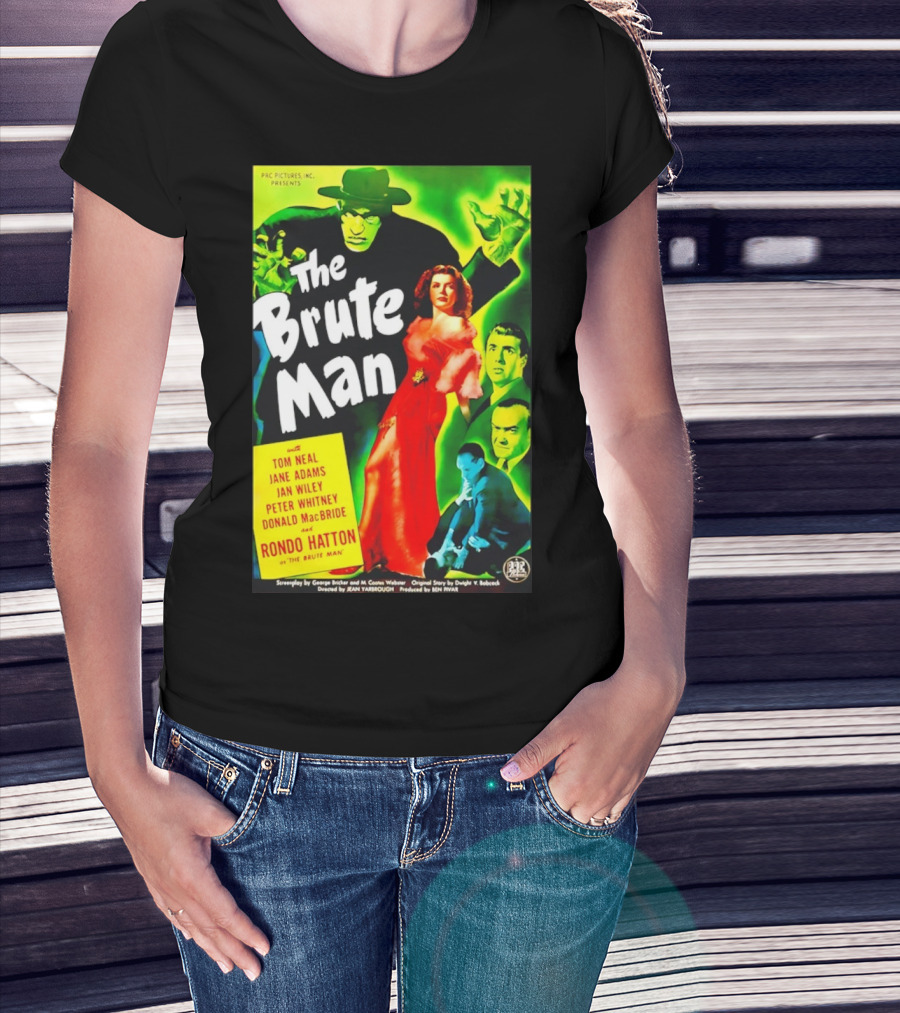 The Brute Man Rondo Hatton Tom Neal Jane Adams Jan Wiley Classic Horror Film T-Shirt