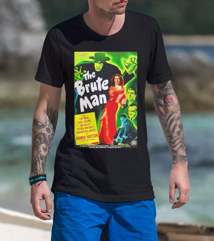 The Brute Man Rondo Hatton Tom Neal Jane Adams Jan Wiley Classic Horror Film T-Shirt