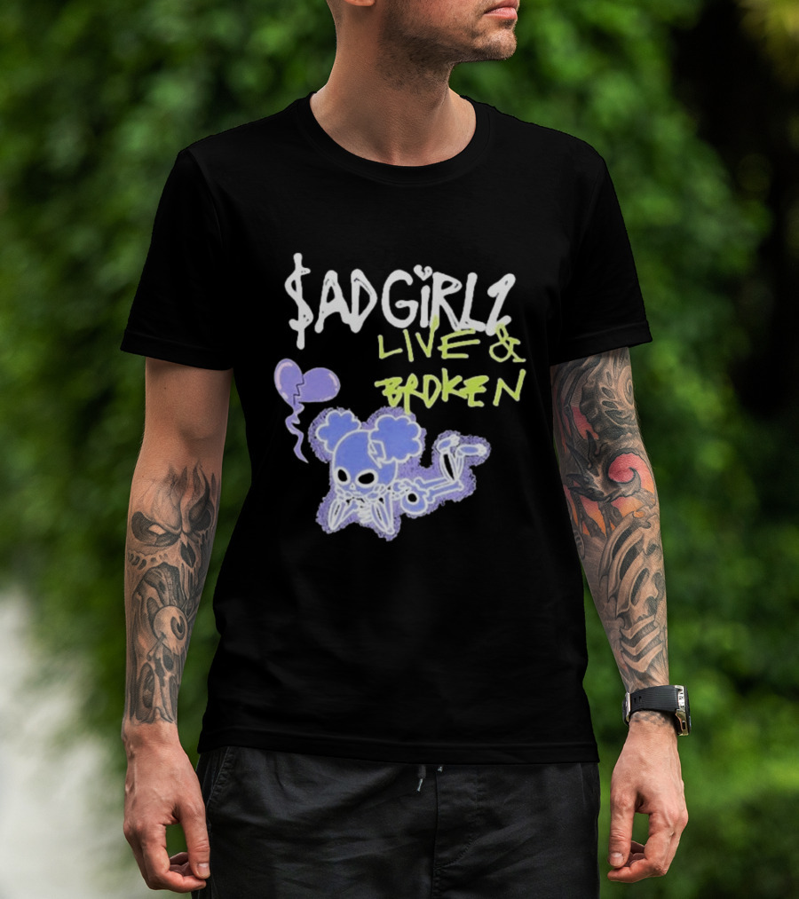 Junior H Sadgirlz Live And Broken Tour 2025 Skeleton Balloon T-Shirt