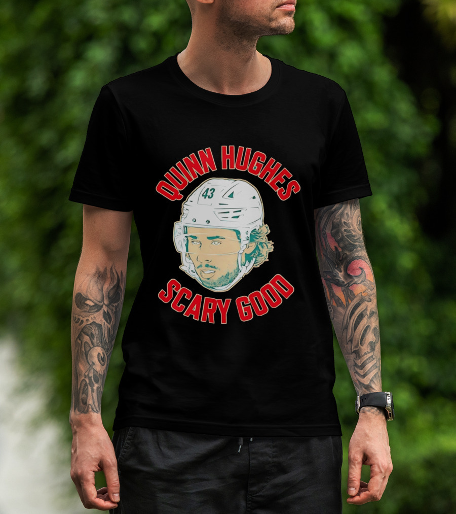 Quinn Hughes Scary Good Hockey 43 T-Shirt