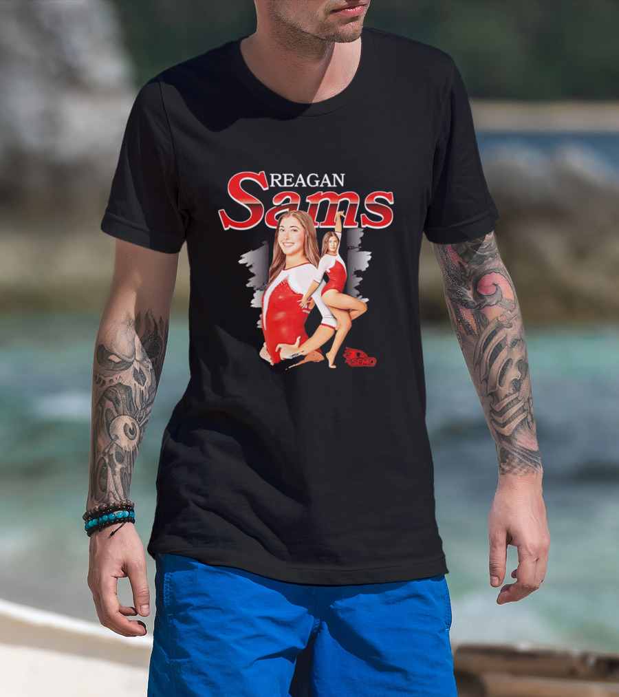 Reagan Sams SEMO Gymnastics NCAA Player Collage T-Shirt