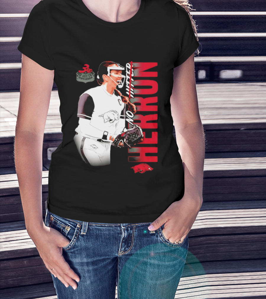 Robyn Herron Arkansas Razorbacks No Hitter No Hitz Herron T-Shirt