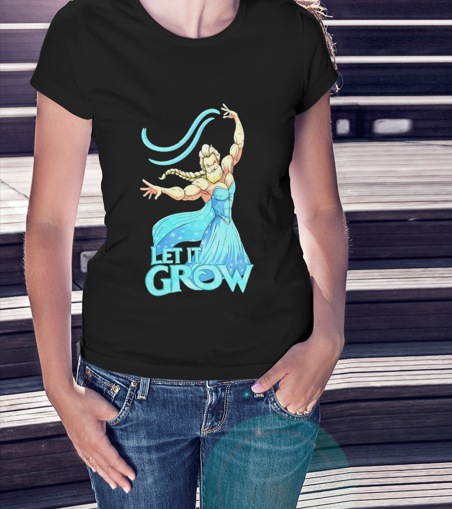 Let It Grow Frozen Elsa Muscular T-Shirt