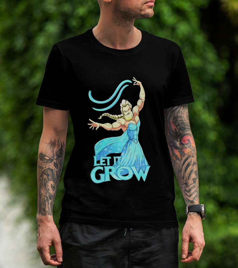 Let It Grow Frozen Elsa Muscular T-Shirt