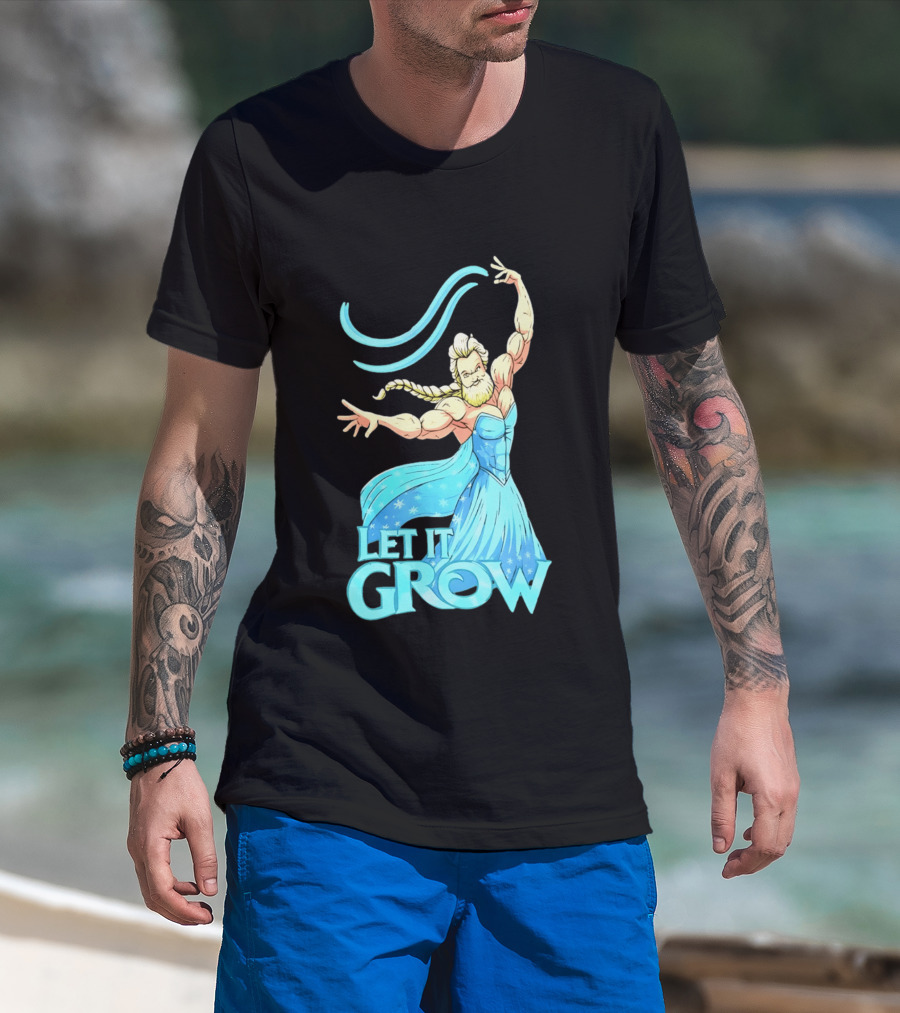 Let It Grow Frozen Elsa Muscular T-Shirt
