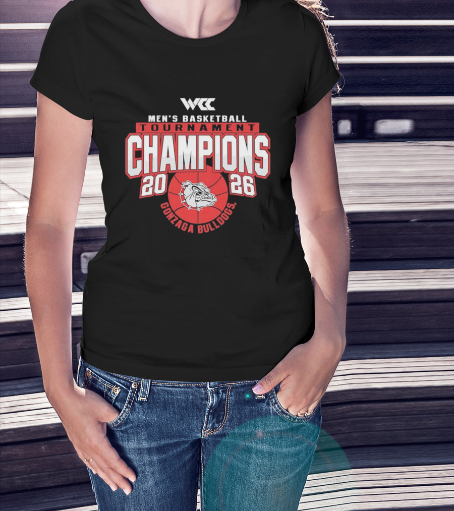 WCC Men's Basketball Tournament Champions 2028 Gonzaga Bulldogs T-Shirt