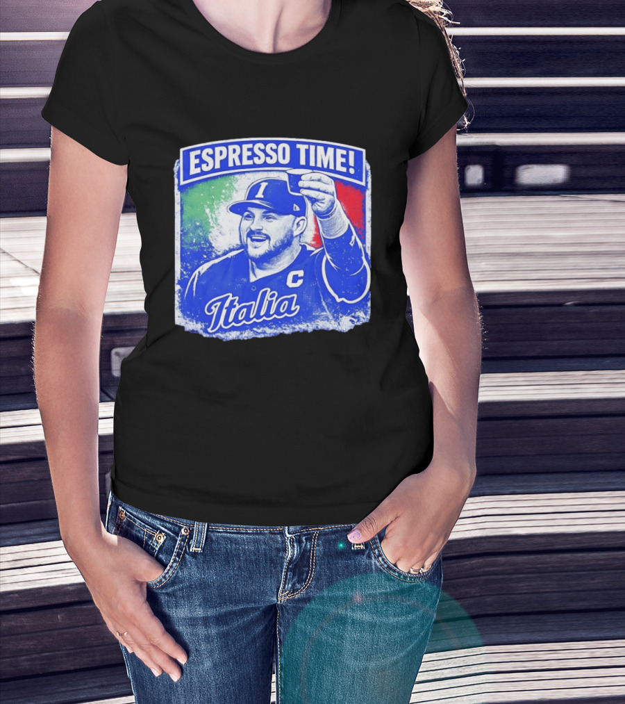 Espresso Time Italia Italy Baseball Celebration T-Shirt