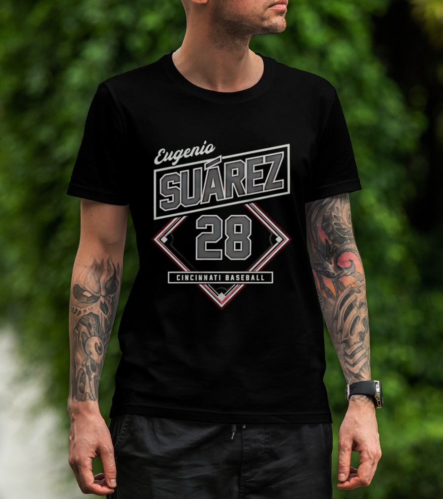 Eugenio Suarez 28 Cincinnati Baseball Classic Diamond T-Shirt