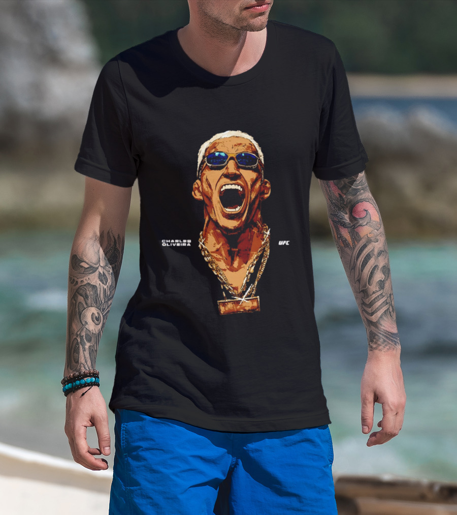Charles Oliveira UFC Sunglasses Champion Scream T-Shirt