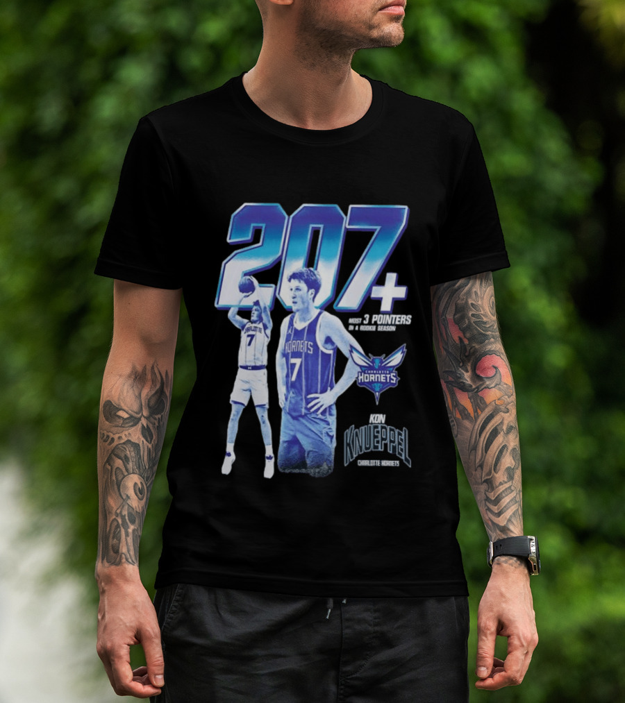 207+ Most 3 Pointers In NBA Rookie Season Kon Knueppel Charlotte Hornets T-Shirt