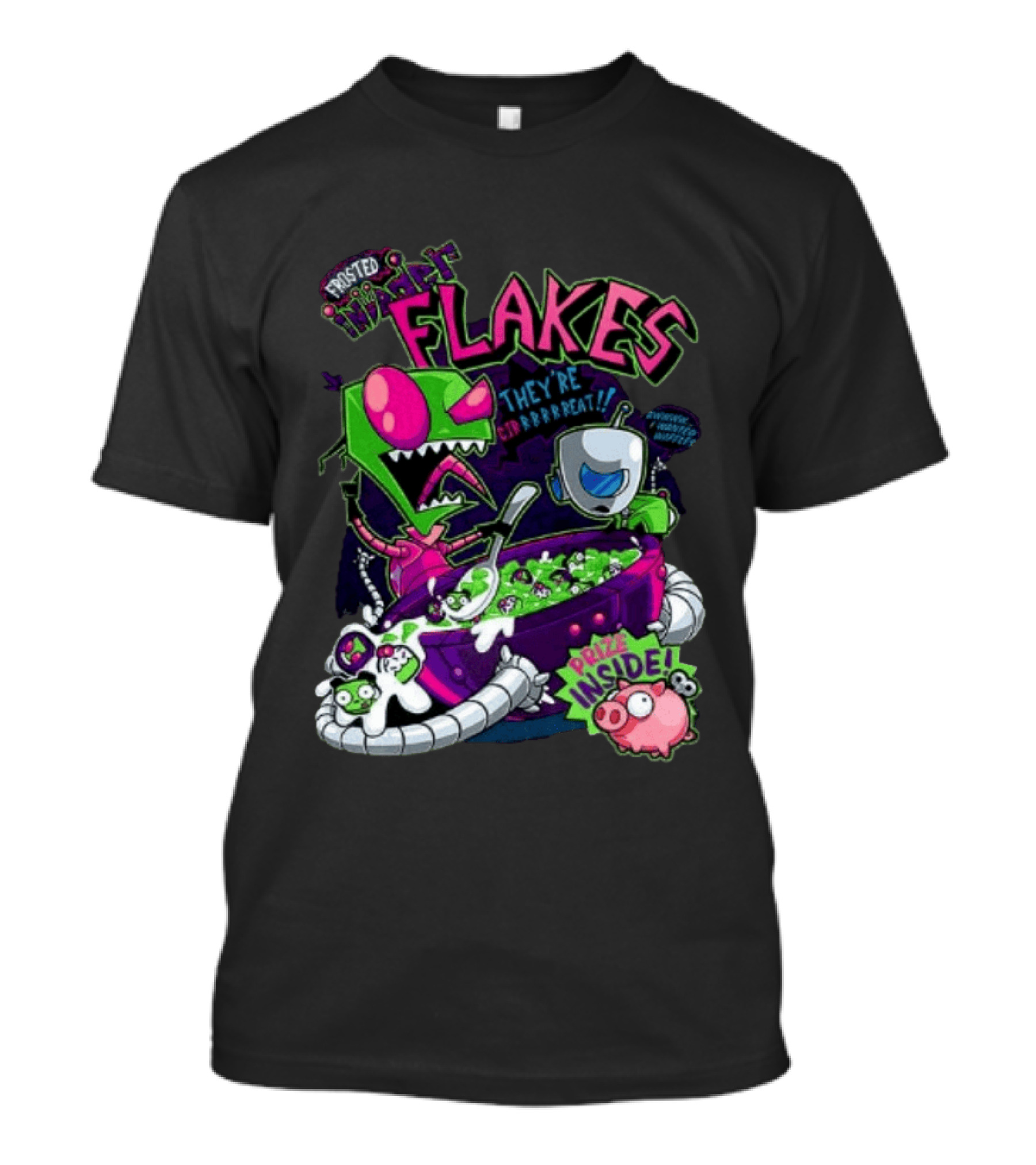 Frosted Invader Zim Flakes They're Irresistible With Prize Inside Piggy T-Shirt