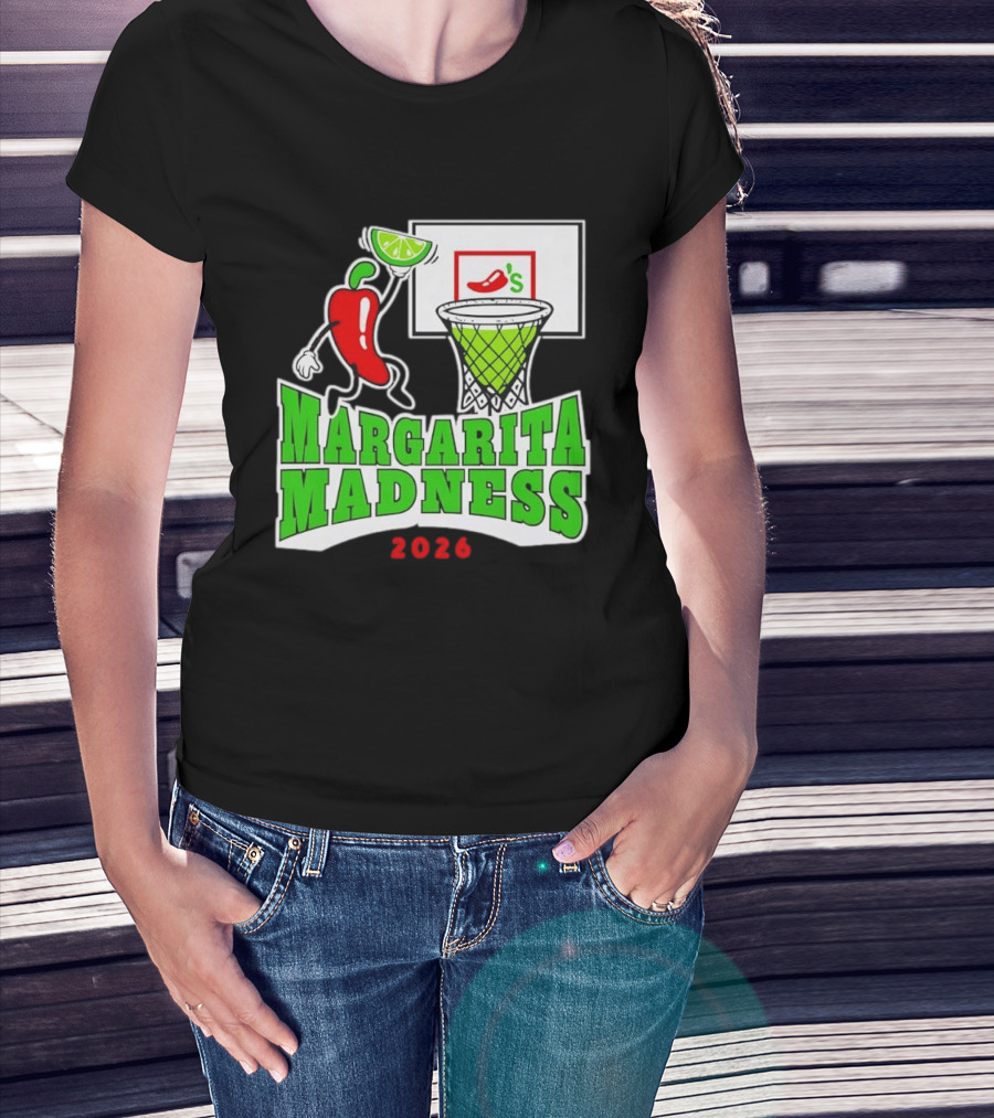 Chili's Margarita Madness 2026 Basketball Event With Lime And Chili Hoops T-Shirt