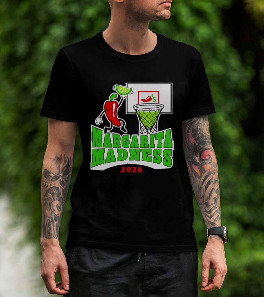 Chili's Margarita Madness 2026 Basketball Event With Lime And Chili Hoops T-Shirt