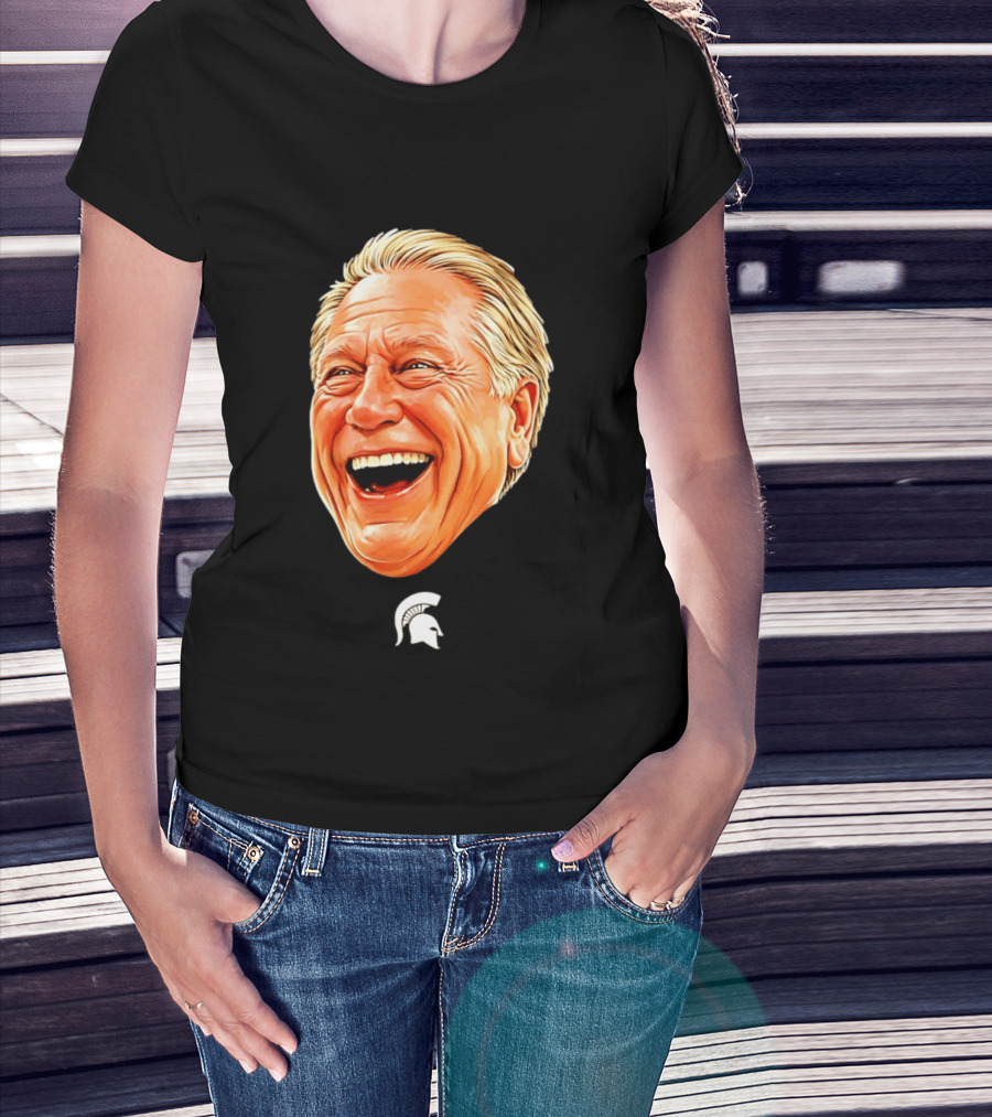Michigan State Spartans Coach Tom Izzo Big Head T-Shirt