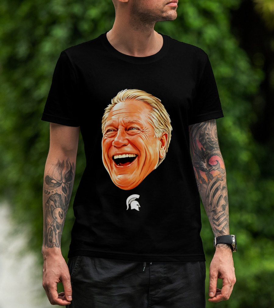 Michigan State Spartans Coach Tom Izzo Big Head T-Shirt