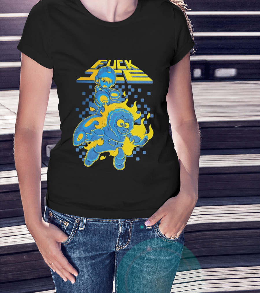 Mega Man Fuck Ice Bold Cartoon T-Shirt