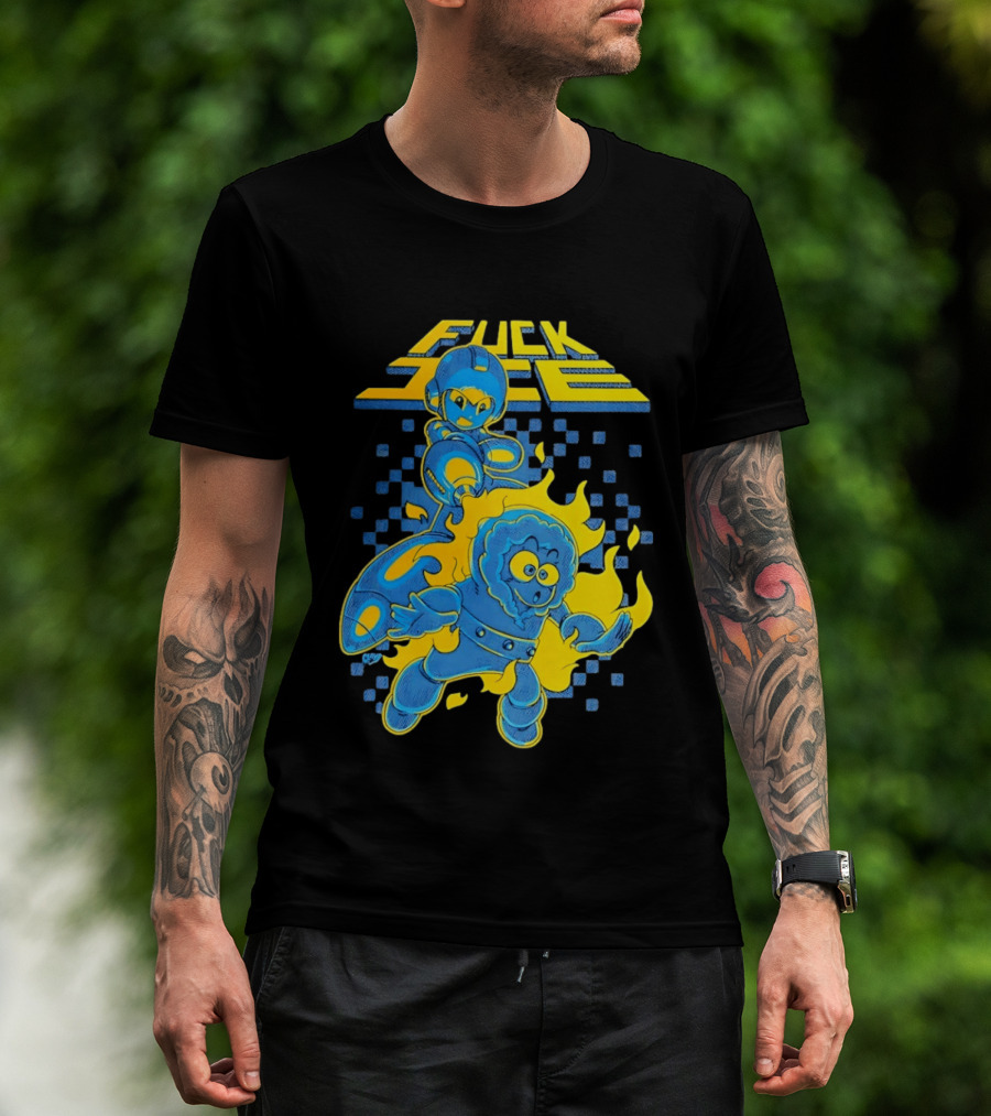 Mega Man Fuck Ice Bold Cartoon T-Shirt