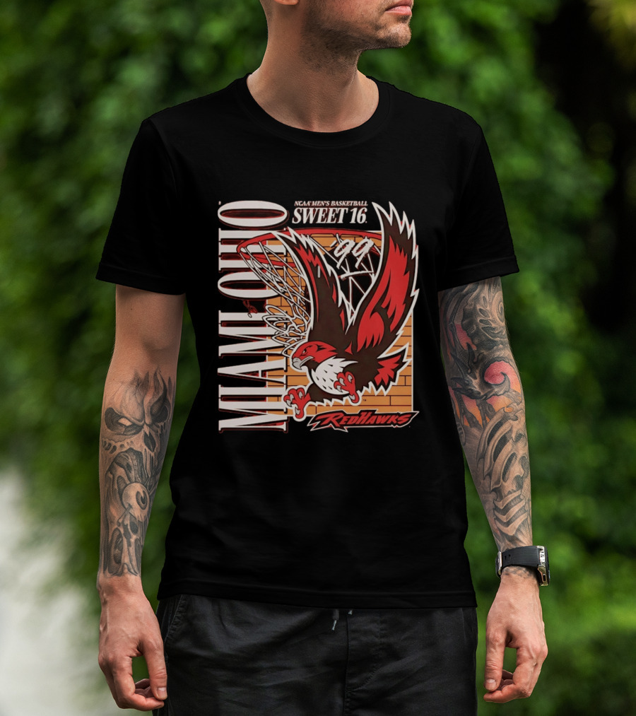 Miami Ohio RedHawks NCAA Men's Basketball Sweet 16 1999 T-Shirt