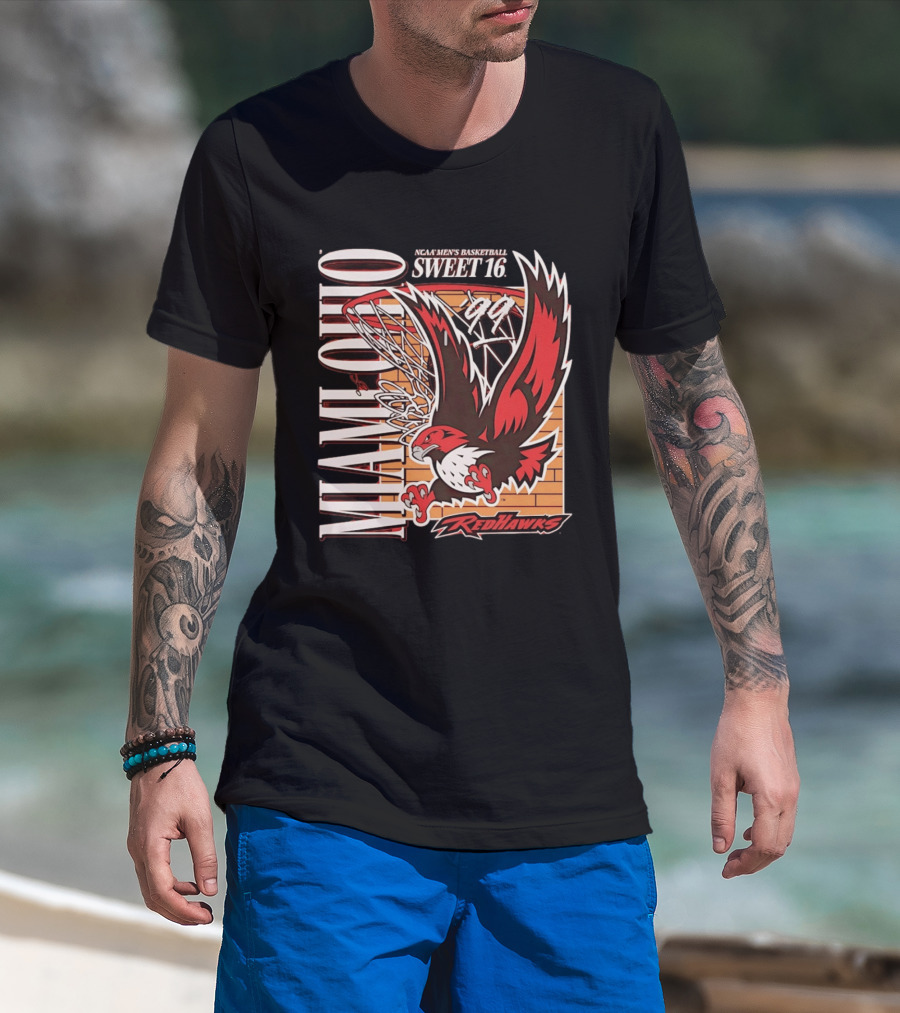 Miami Ohio RedHawks NCAA Men's Basketball Sweet 16 1999 T-Shirt
