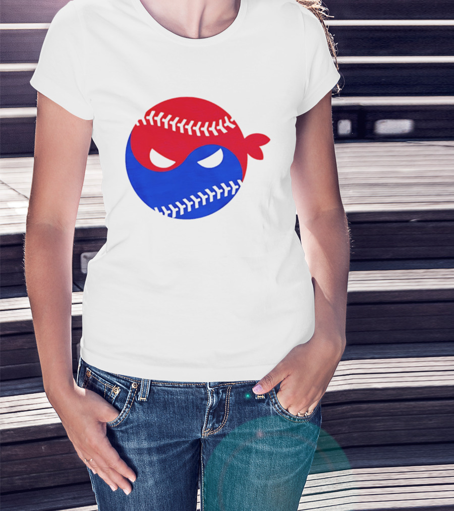 Pitching Ninja South Korea Baseball Yin Yang T-Shirt