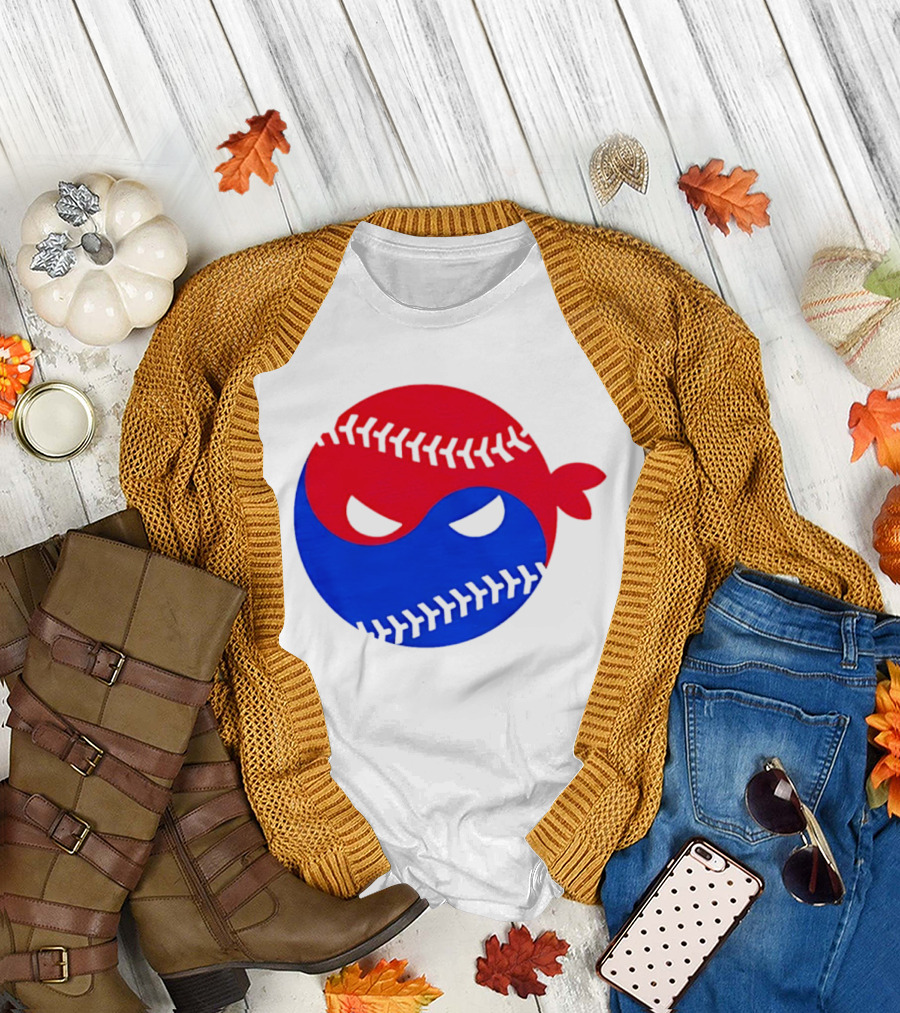 Pitching Ninja South Korea Baseball Yin Yang T-Shirt