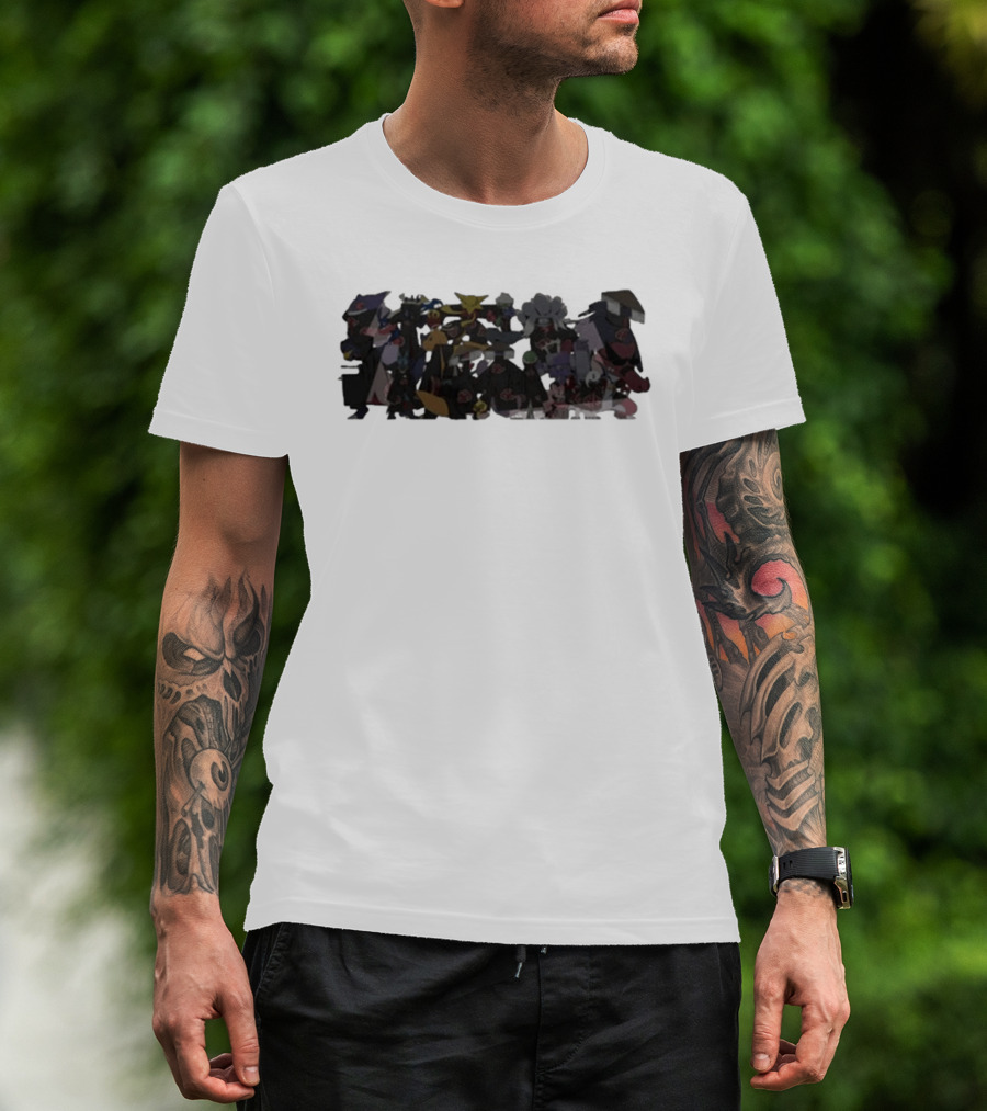 Pokémon Akatsuki Characters With Cloaks And Clouds T-Shirt
