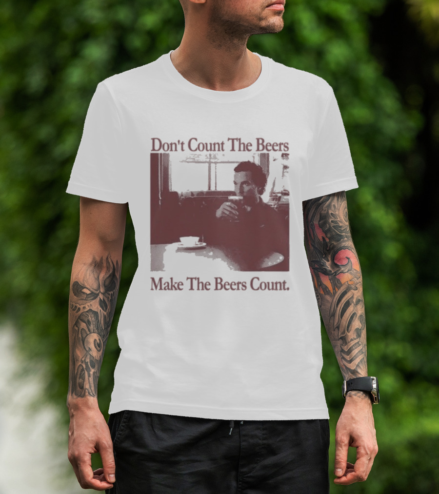 Don't Count The Beers Make The Beers Count Vintage Style Gentlemen T-Shirt