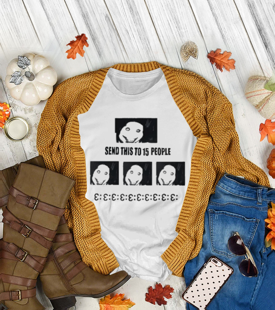 Top Send This to 15 People Jeff the Killer Creepy Smiley Faces T-Shirt