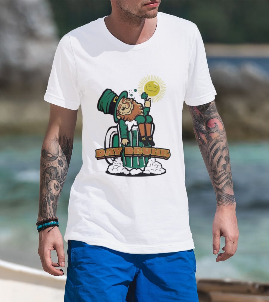 Day Drunk Leprechaun St. Patrick's Day Funny Irish Celebration T-Shirt