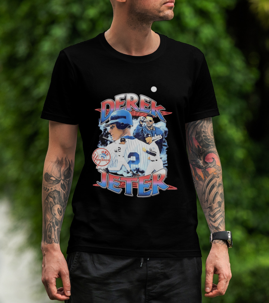 New York Yankees Derek Jeter Legendary Collage Player Yankees T-Shirt