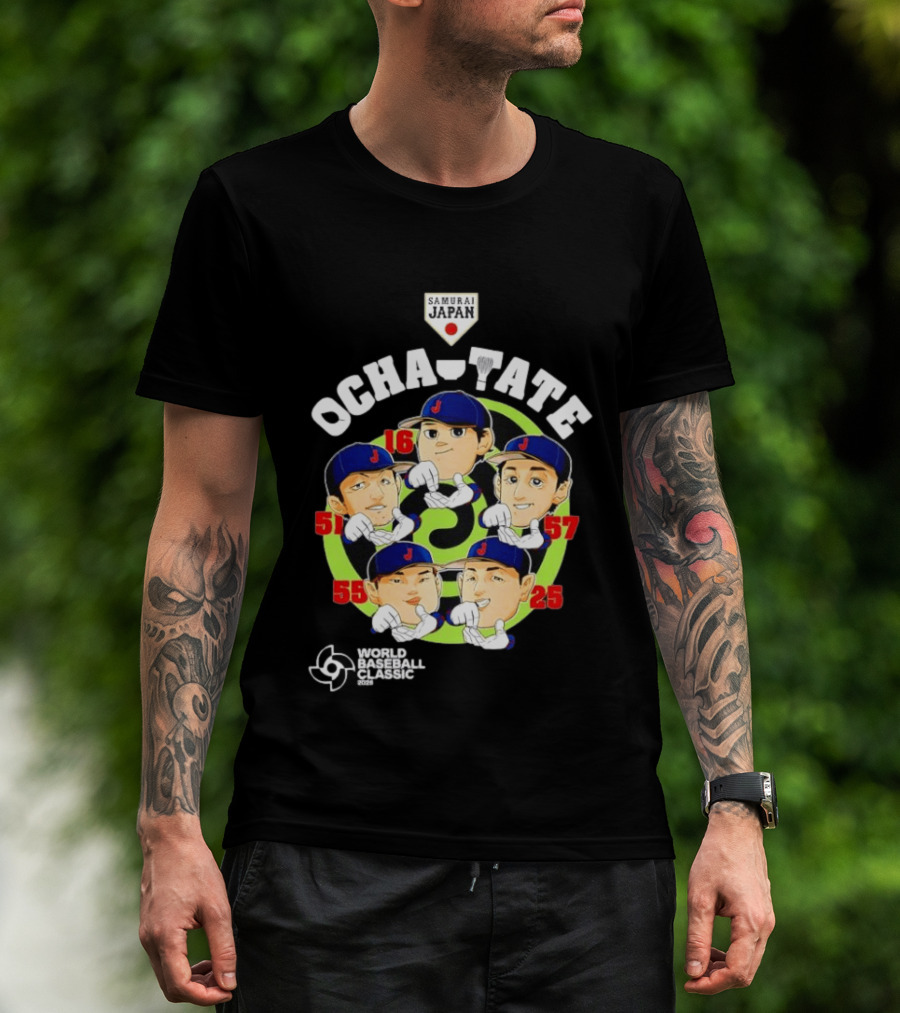 Ocha Tate Samurai Japan Shohei Ohtani Seiya Suzuki Koki Kitayama Kazuma Okamoto Munetaka Murakami World Baseball T-Shirt