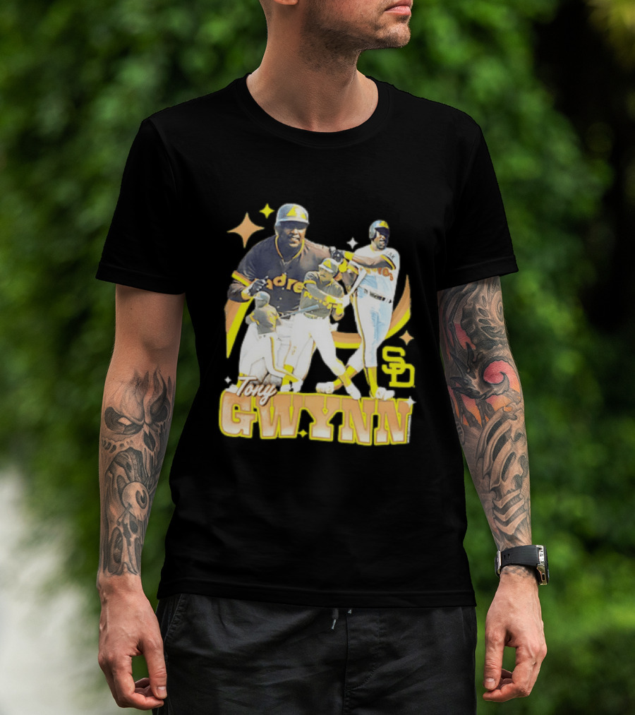 San Diego Padres Tony Gwynn Baseball Legend Collage T-Shirt