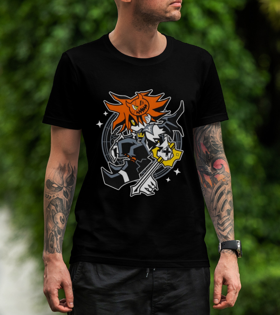 Sora Kingdom Hearts Halloween Trick Or Treat Pumpkin Warrior Magic Keyblade T-Shirt