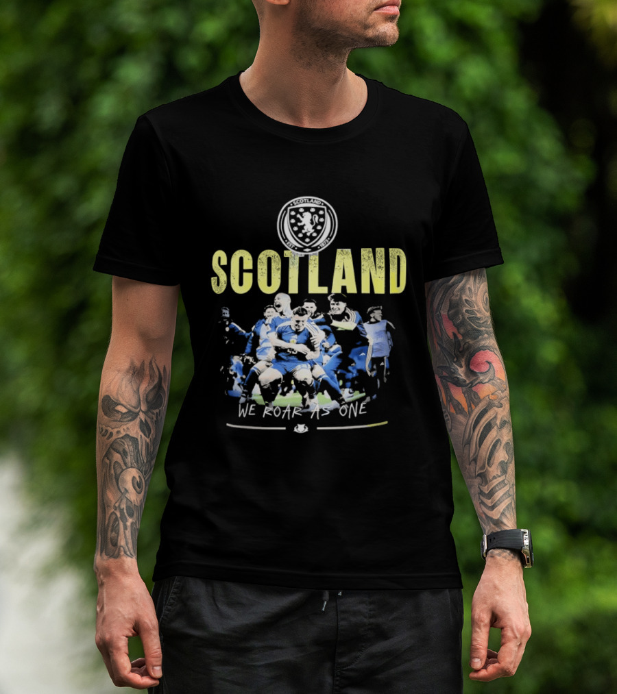 Scotland We Roar As One Team Spirit Rugby Union T-Shirt