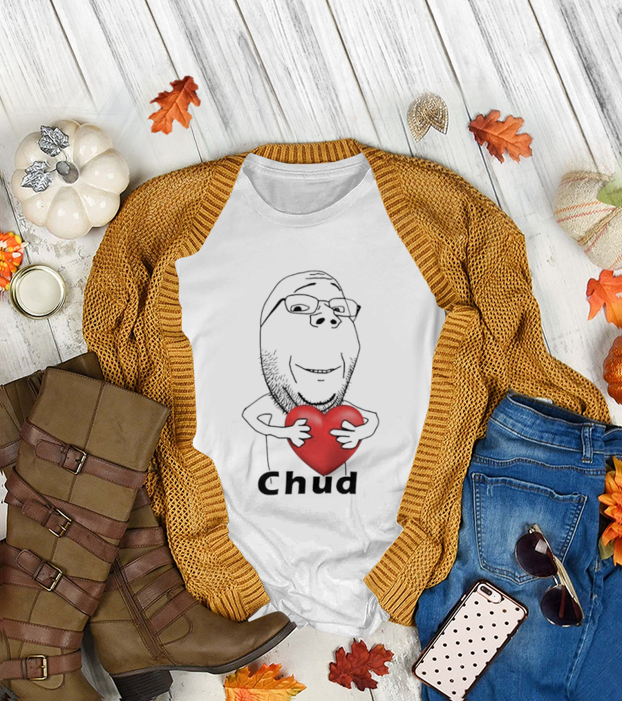 Chud Guy Chudjak Holding Red Heart Sketch T-Shirt