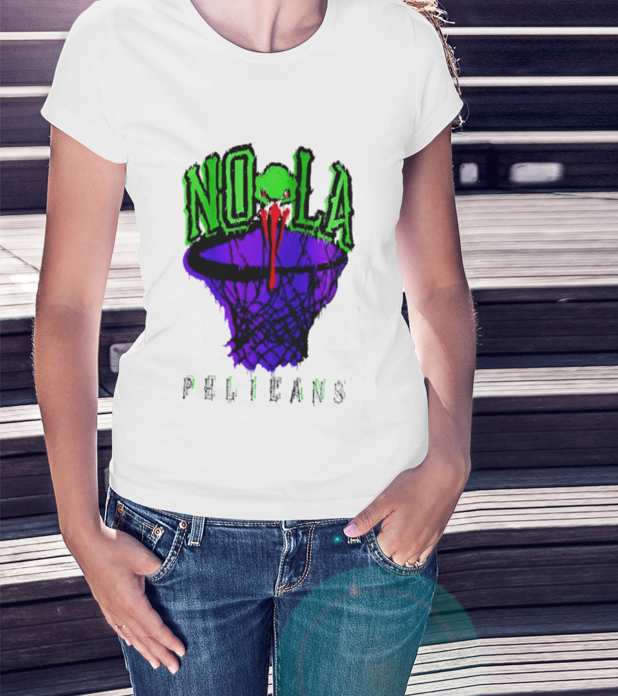 NOLA Pelicans Fest 2026 Basketball Hoop Alien T-Shirt