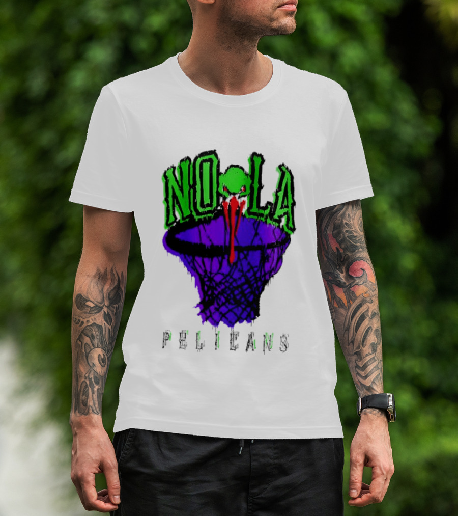 NOLA Pelicans Fest 2026 Basketball Hoop Alien T-Shirt