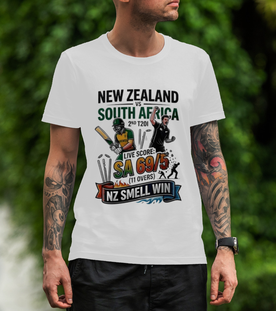 New Zealand Vs South Africa 2nd T20I Live Score SA 69/5 NZ Will Win T-Shirt