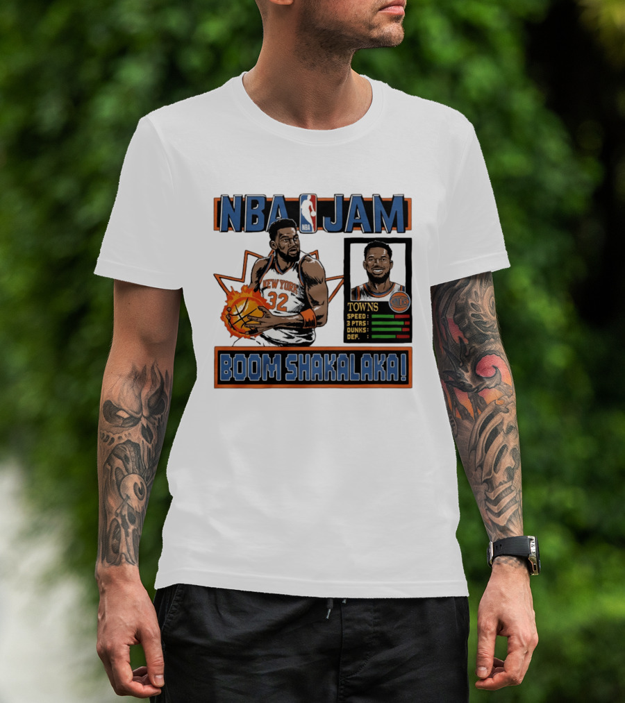 NBA Jam Boom Shakalaka New York Knicks Towns T-Shirt