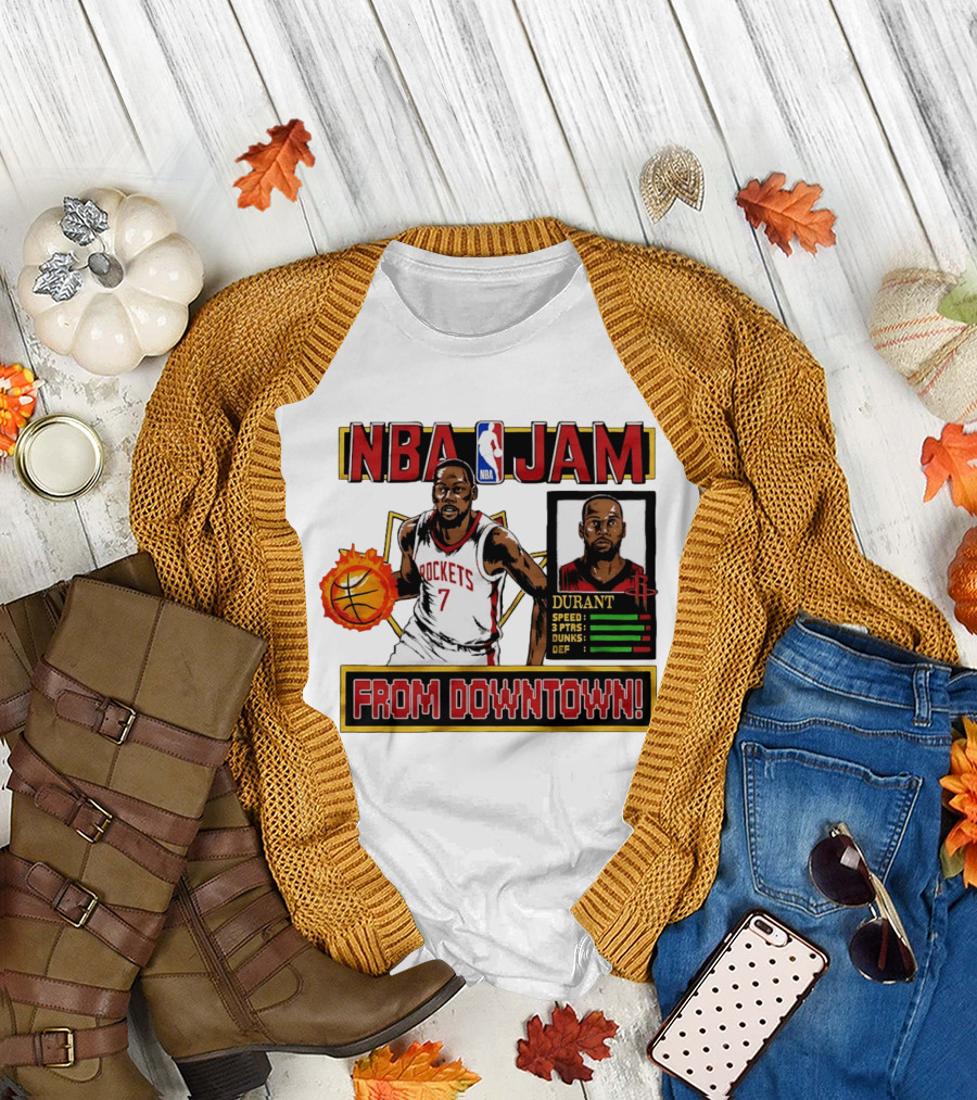 NBA Jam Durant Houston Rockets 7 From Downtown T-Shirt