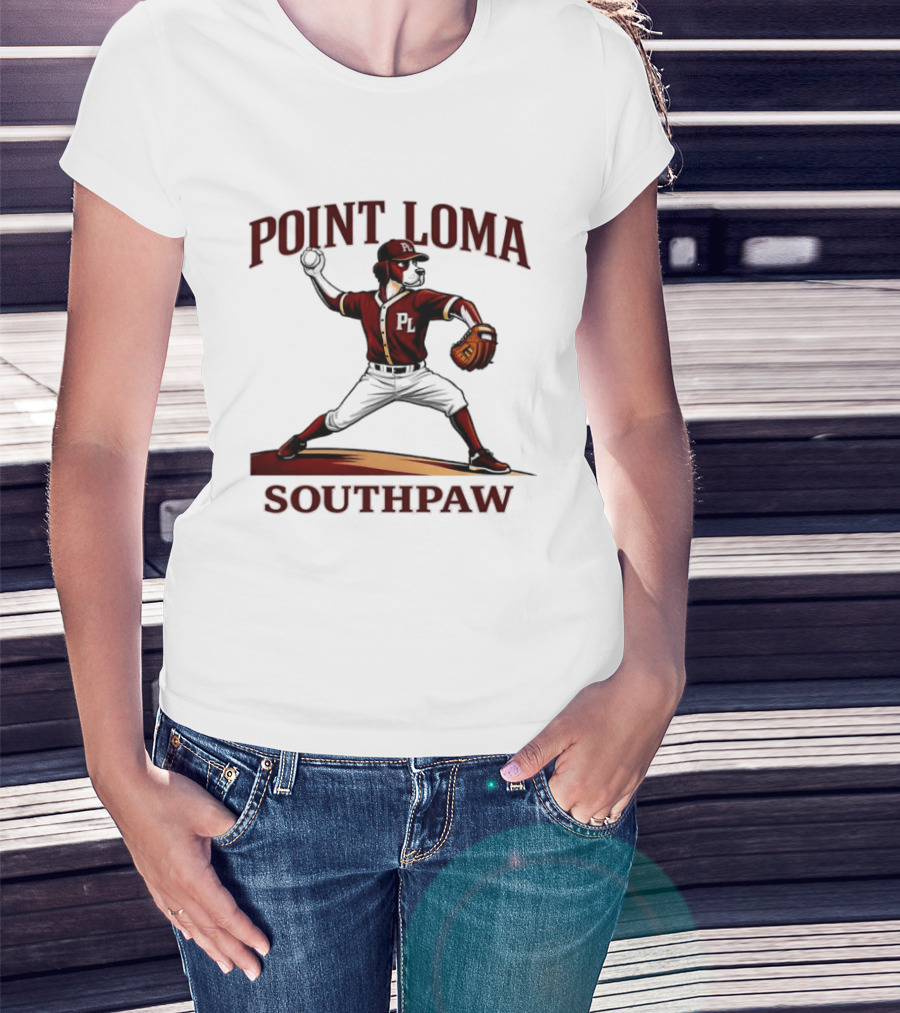 Point Loma Southpaw Baseball Pitcher T-Shirt